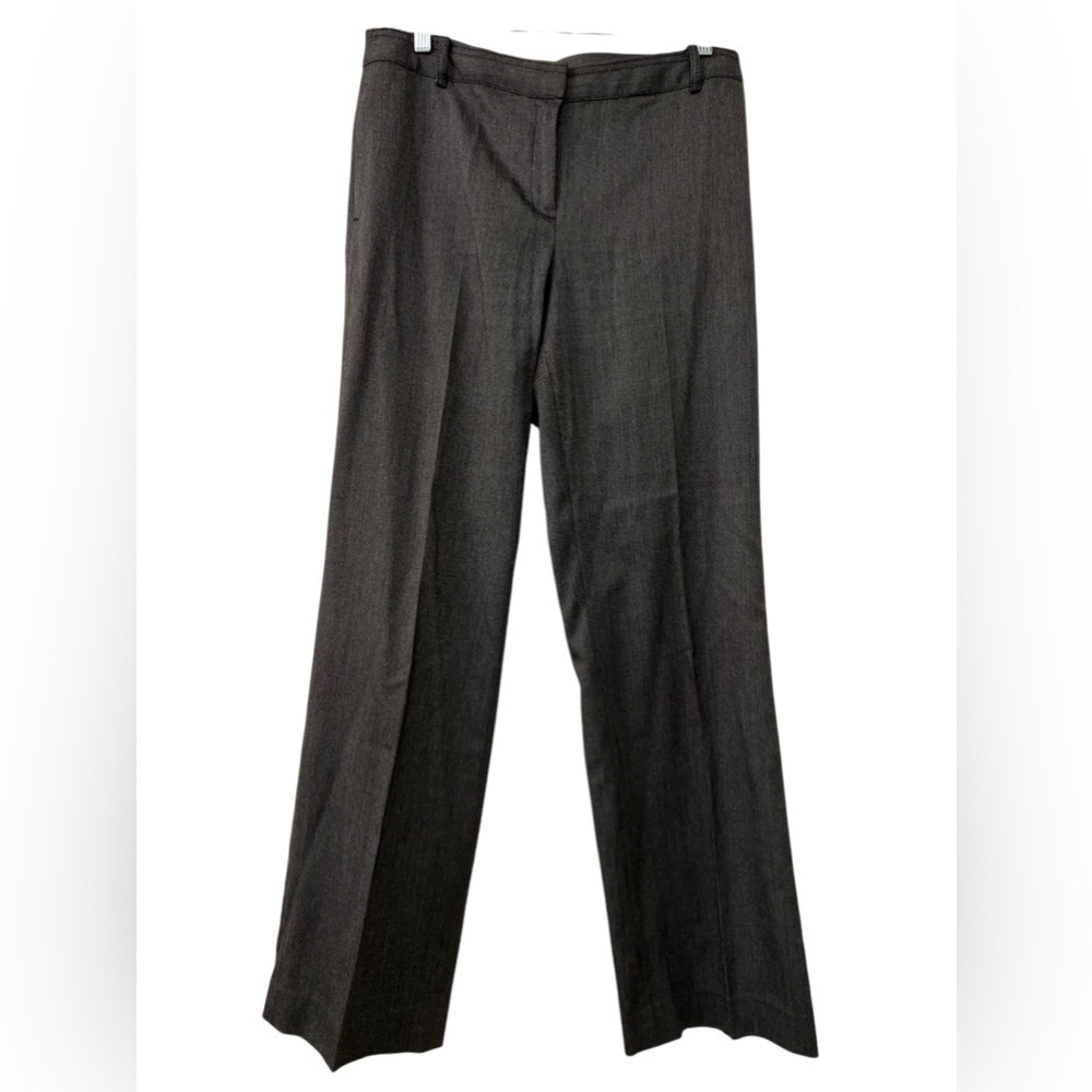 Brown straight leg trouser pants